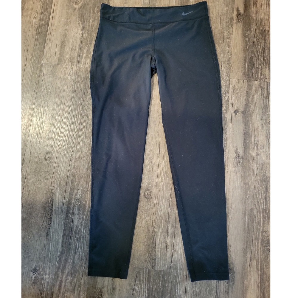 Nike Womens Dri-FIT‎ Running Training Leggings Black Size Large
